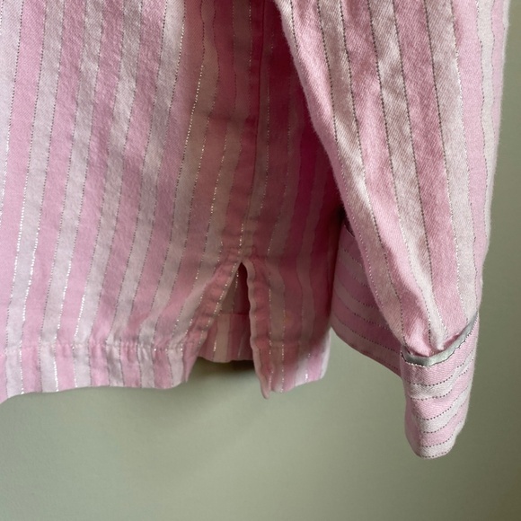 Victoria's Secret Women's Long Sleeve Pink Button Up Sleep‎ Shirt Size Medium - Picture 4 of 11